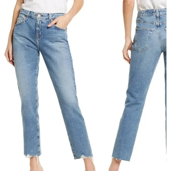 AG Adriano Goldschmied Jeans 27 Blue Denim Ex-Boyfriend Slim Slouchy Mid Rise - Picture 1 of 9